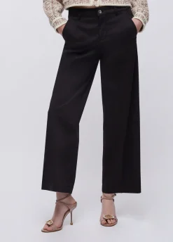 Pantaloni flare a vita alta