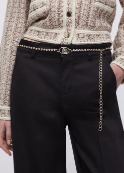 Pantaloni flare a vita alta
