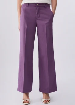 Pantaloni flare a vita alta