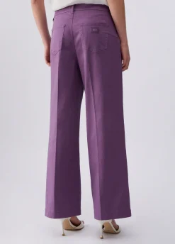 Pantaloni flare a vita alta