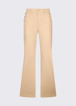 Pantaloni flare con bottoni logati