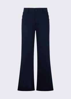 Pantaloni flare con bottoni logati