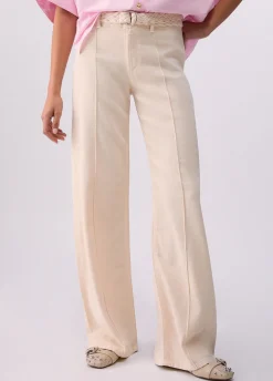 Pantaloni flare con cintura