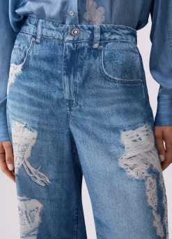Pantaloni flare con stampa digitale