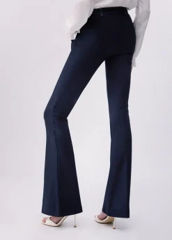 Pantaloni flare in jersey