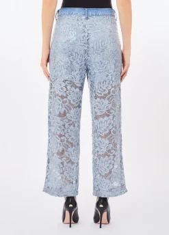 Pantaloni flare in pizzo