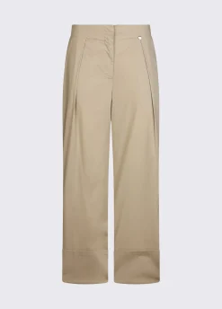 Pantaloni flare in popeline