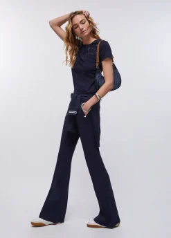Pantaloni flare in punto milano