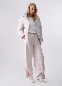 Pantaloni flare in raso