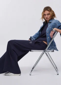 Pantaloni flare in scuba