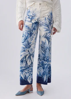 Pantaloni flare stampati