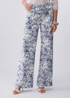 Pantaloni flare stampati