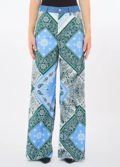 Pantaloni in cotone stampato