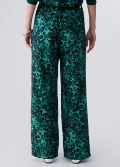 Pantaloni in crêpe stampato
