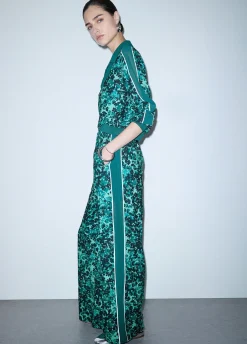 Pantaloni in crêpe stampato