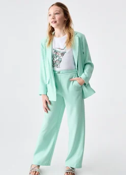 Pantaloni in envers satin