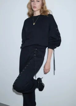 Pantaloni in felpa con stringhe