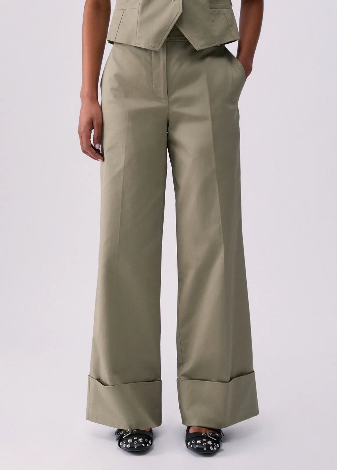 Pantaloni in gabardine