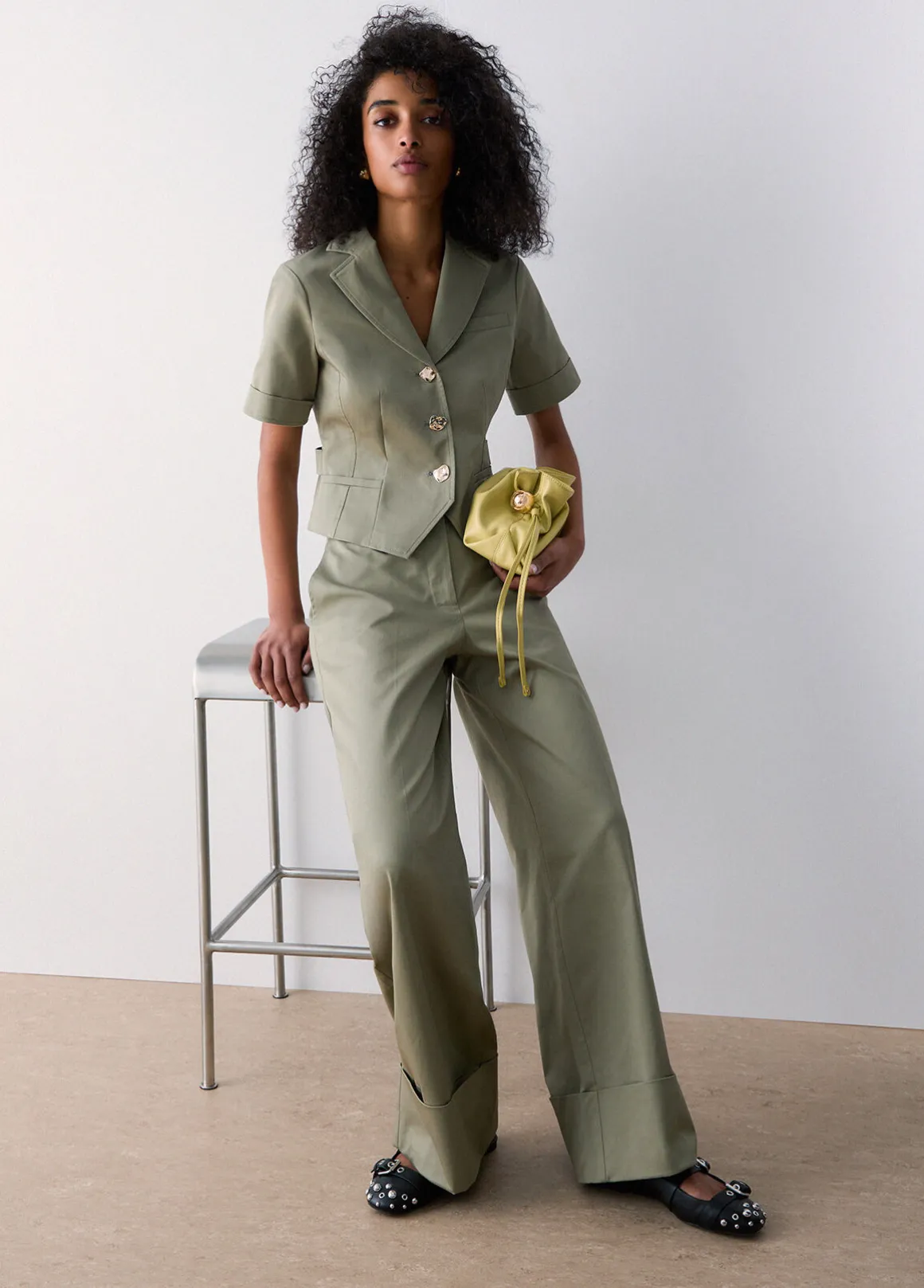 Pantaloni in gabardine