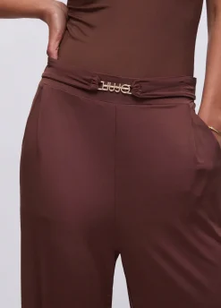 Pantaloni in jersey lucido