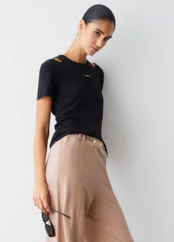 Pantaloni in jersey punto milano