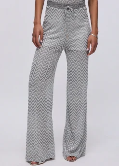 Pantaloni in maglia chevron