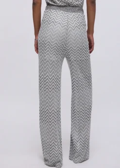 Pantaloni in maglia chevron