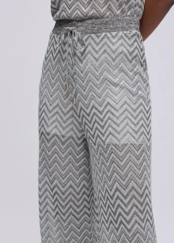 Pantaloni in maglia chevron