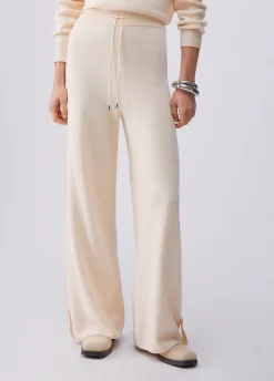 Pantaloni in maglia con perline