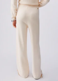 Pantaloni in maglia con perline