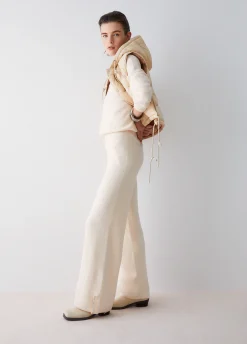 Pantaloni in maglia con perline