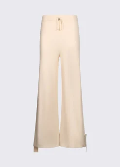 Pantaloni in maglia con perline