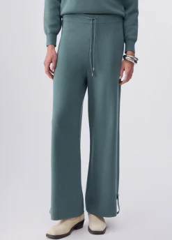 Pantaloni in maglia con perline