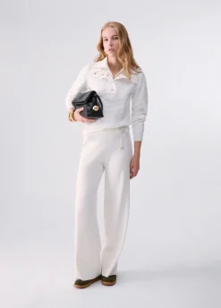 Pantaloni in maglia con stringhe