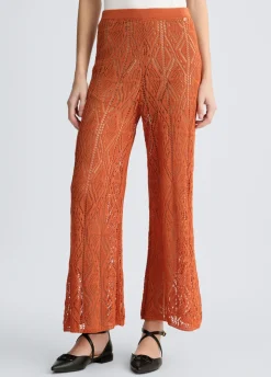 Pantaloni in maglia crochet