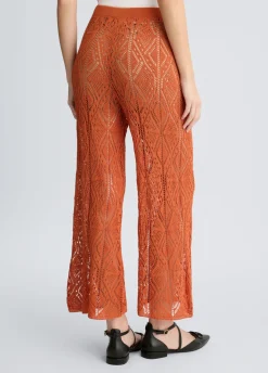Pantaloni in maglia crochet