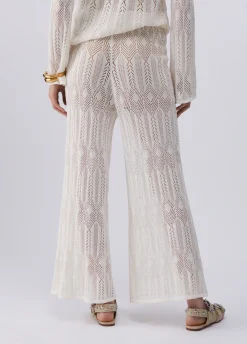 Pantaloni in maglia traforata