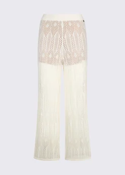 Pantaloni in maglia traforata