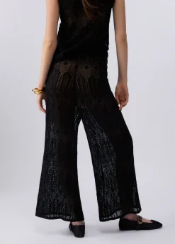 Pantaloni in maglia traforata