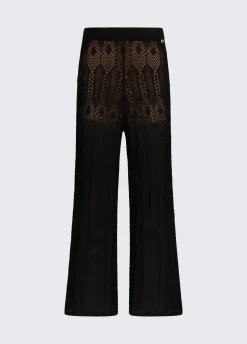 Pantaloni in maglia traforata