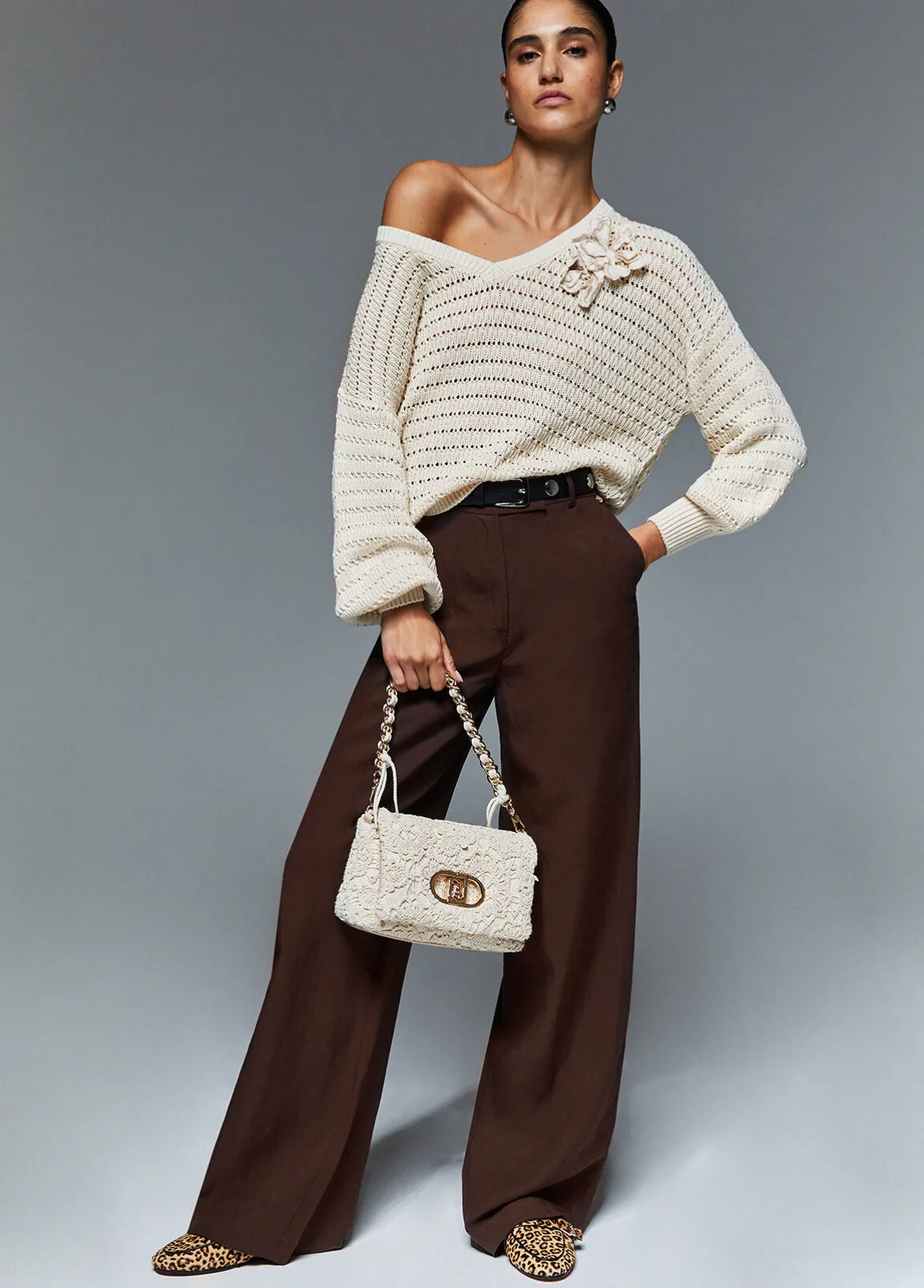 Pantaloni in misto lino