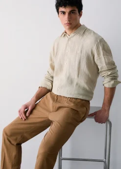 Pantaloni in misto lino