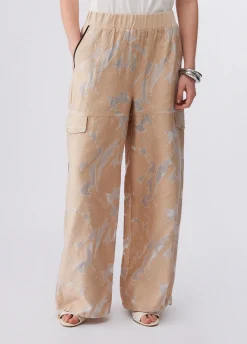 Pantaloni in organza jacquard