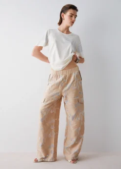 Pantaloni in organza jacquard