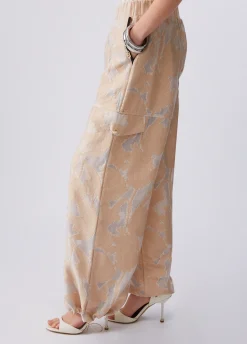 Pantaloni in organza jacquard