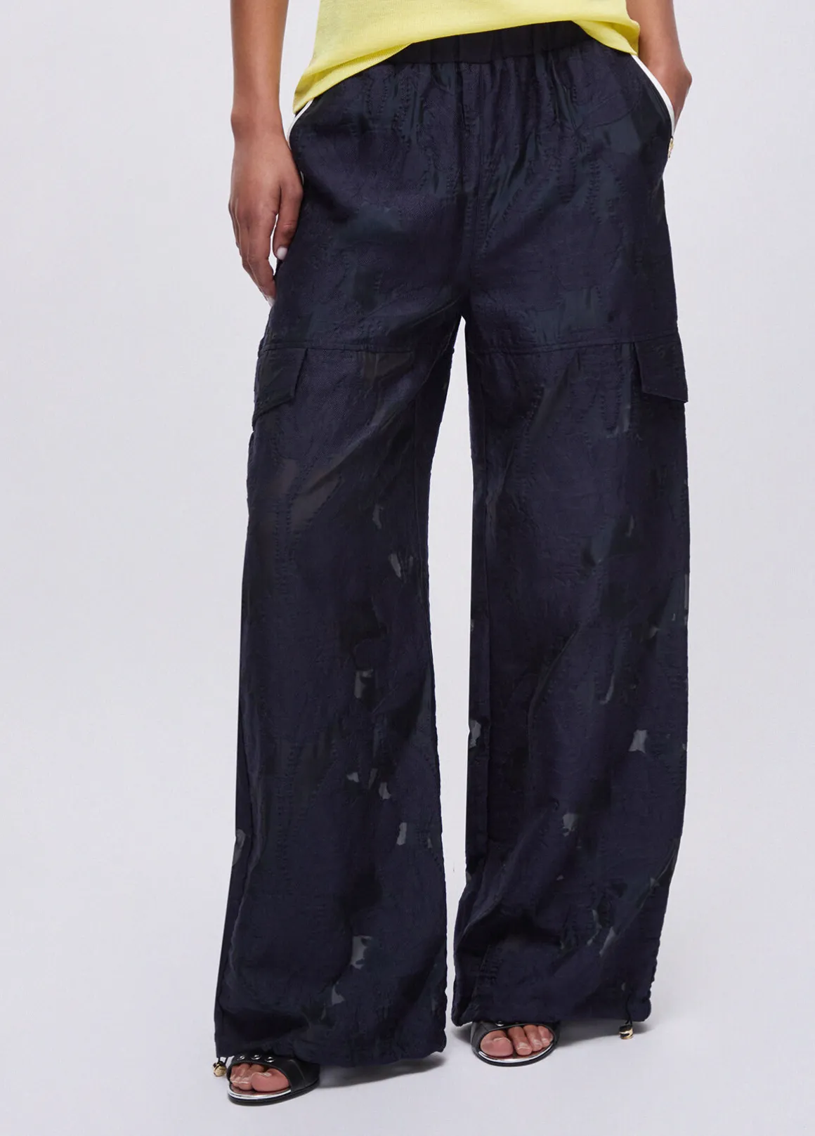 Pantaloni in organza jacquard