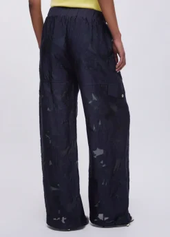 Pantaloni in organza jacquard