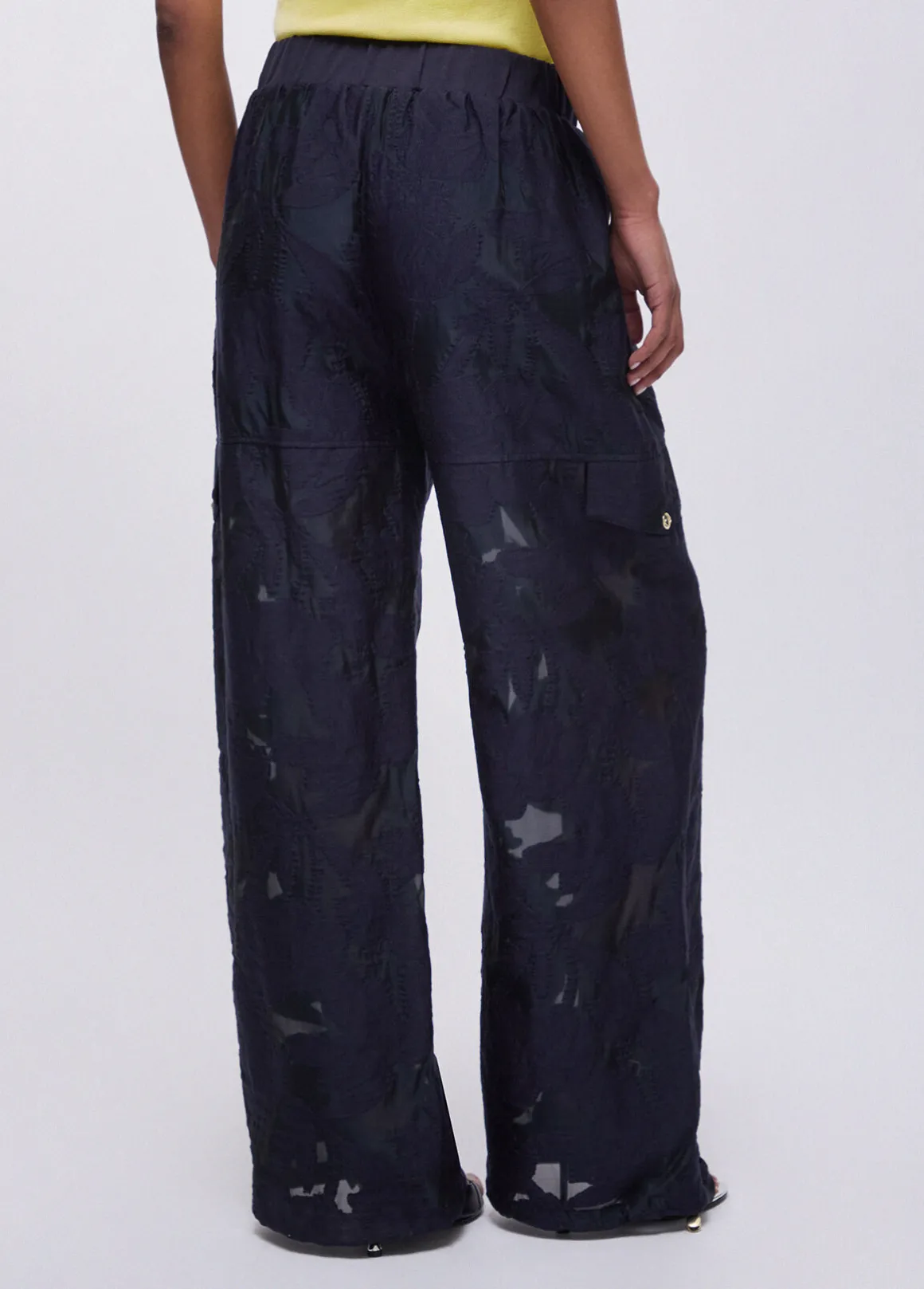 Pantaloni in organza jacquard