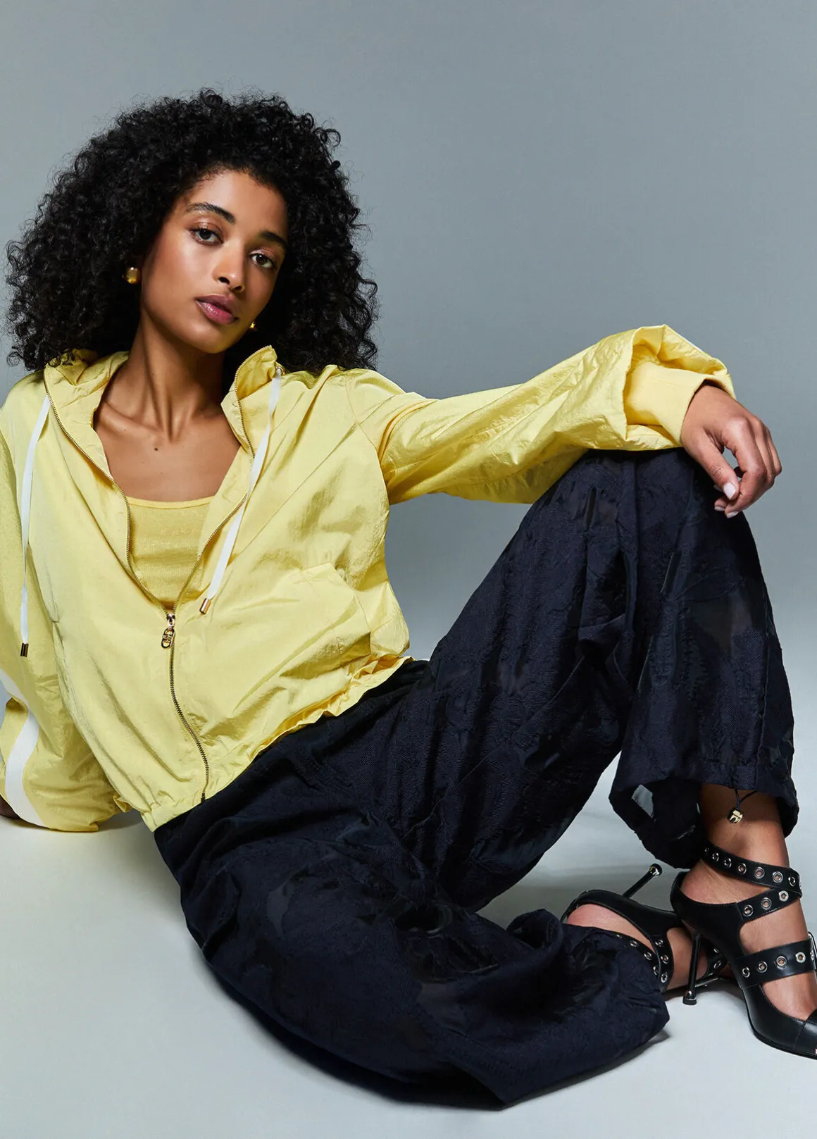 Pantaloni in organza jacquard