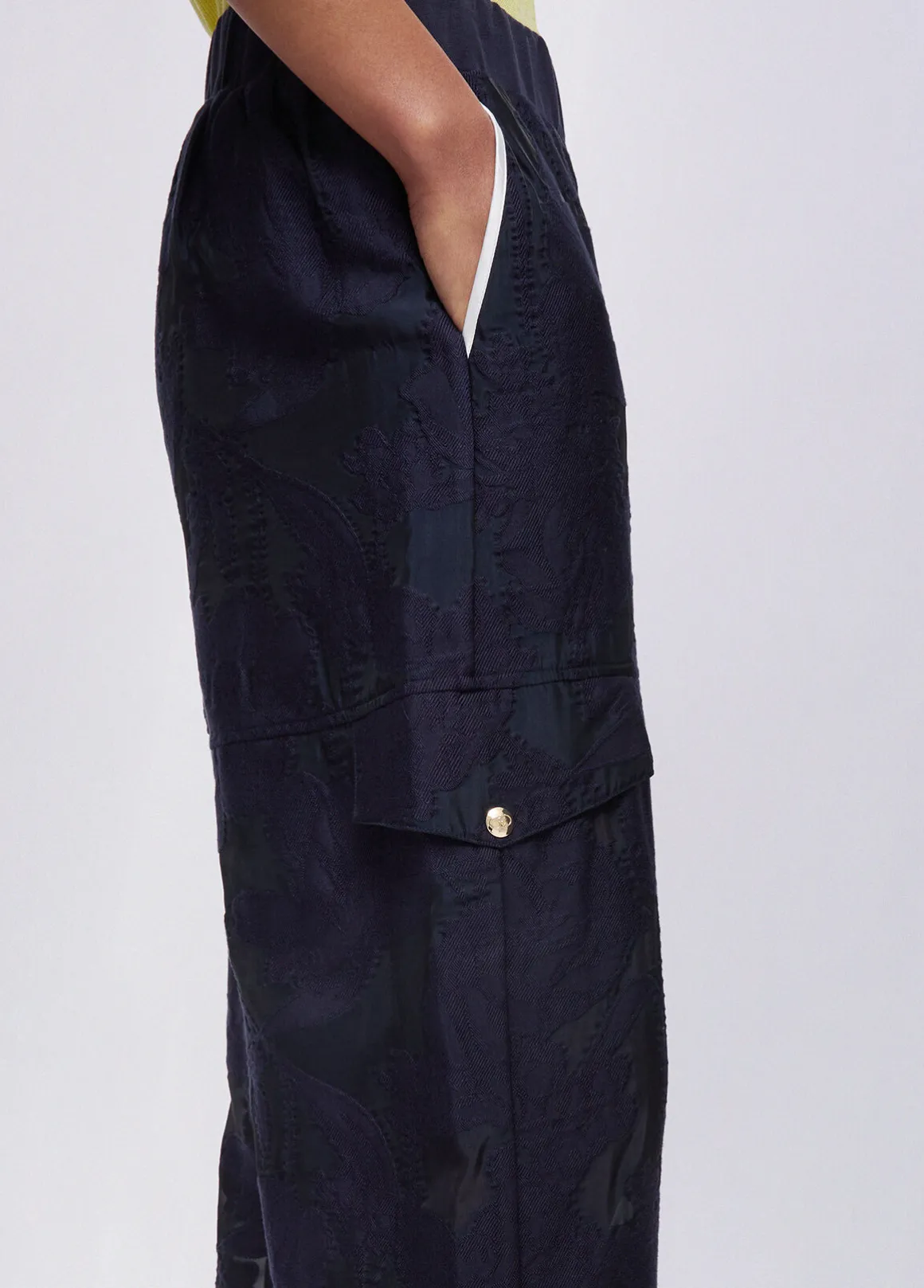Pantaloni in organza jacquard